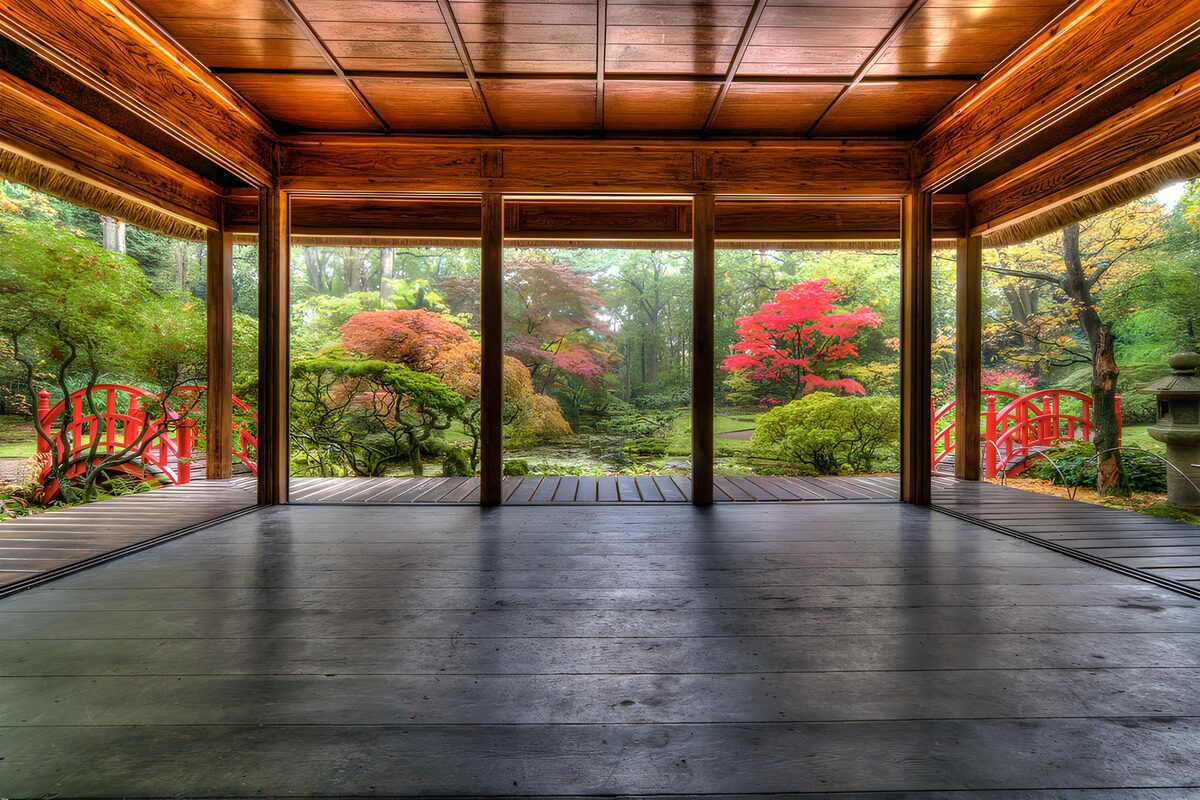 TP33859: Zen Uitzicht vanuit een Paviljoen