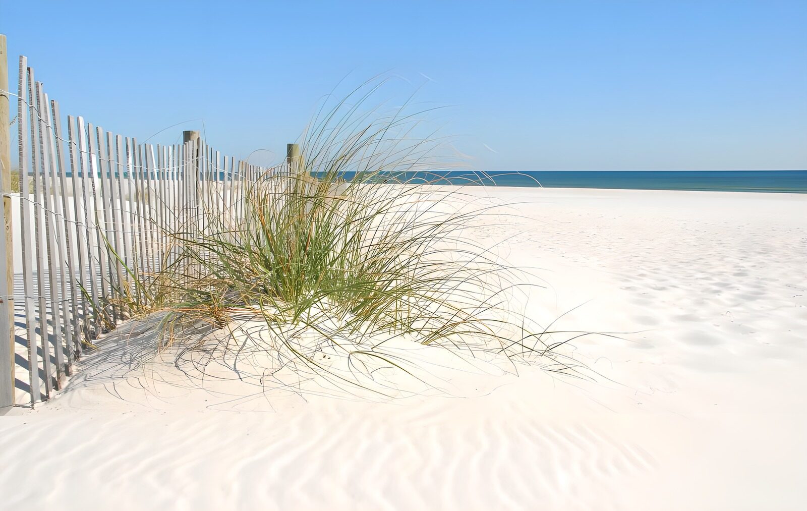 TP70532: Houten hekwerk bij strand met helmgras