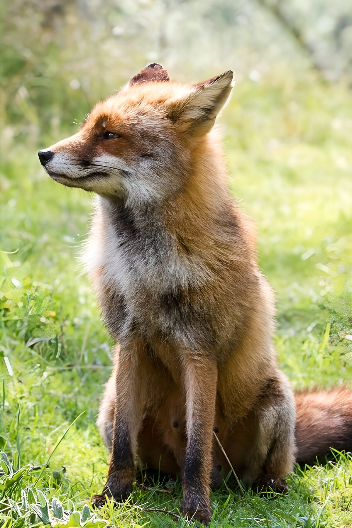 Schattige vos in de natuur